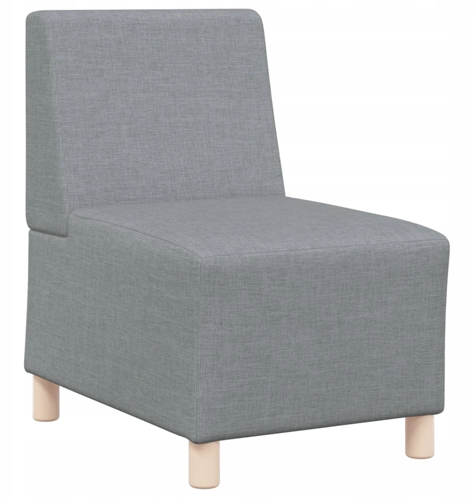 Modulinis sofa vienetas be rankų 3 vnt. Šviesiai pilka audinys