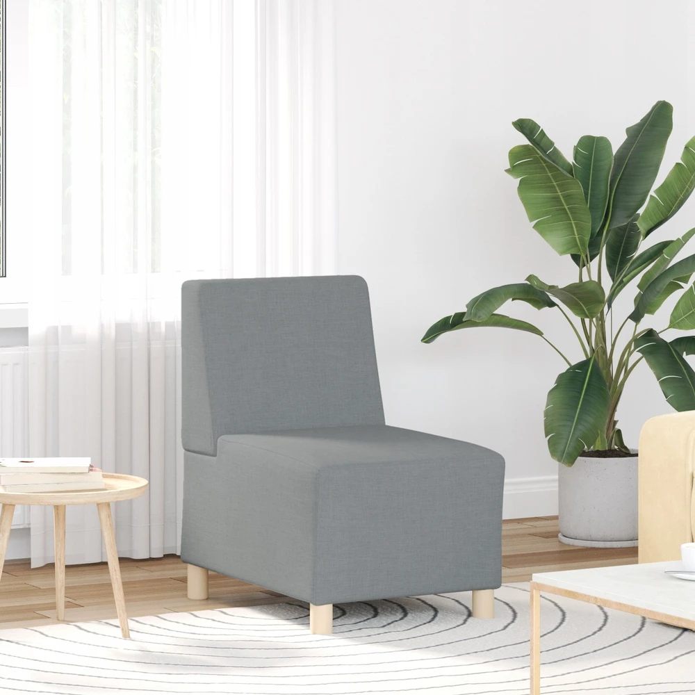 Modulinis sofa vienetas be rankų 3 vnt. Šviesiai pilka audinys
