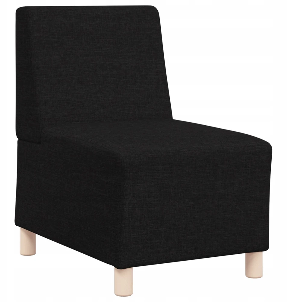 Modulinis sofa vienetas be rankų 3 vnt. Juoda audinys