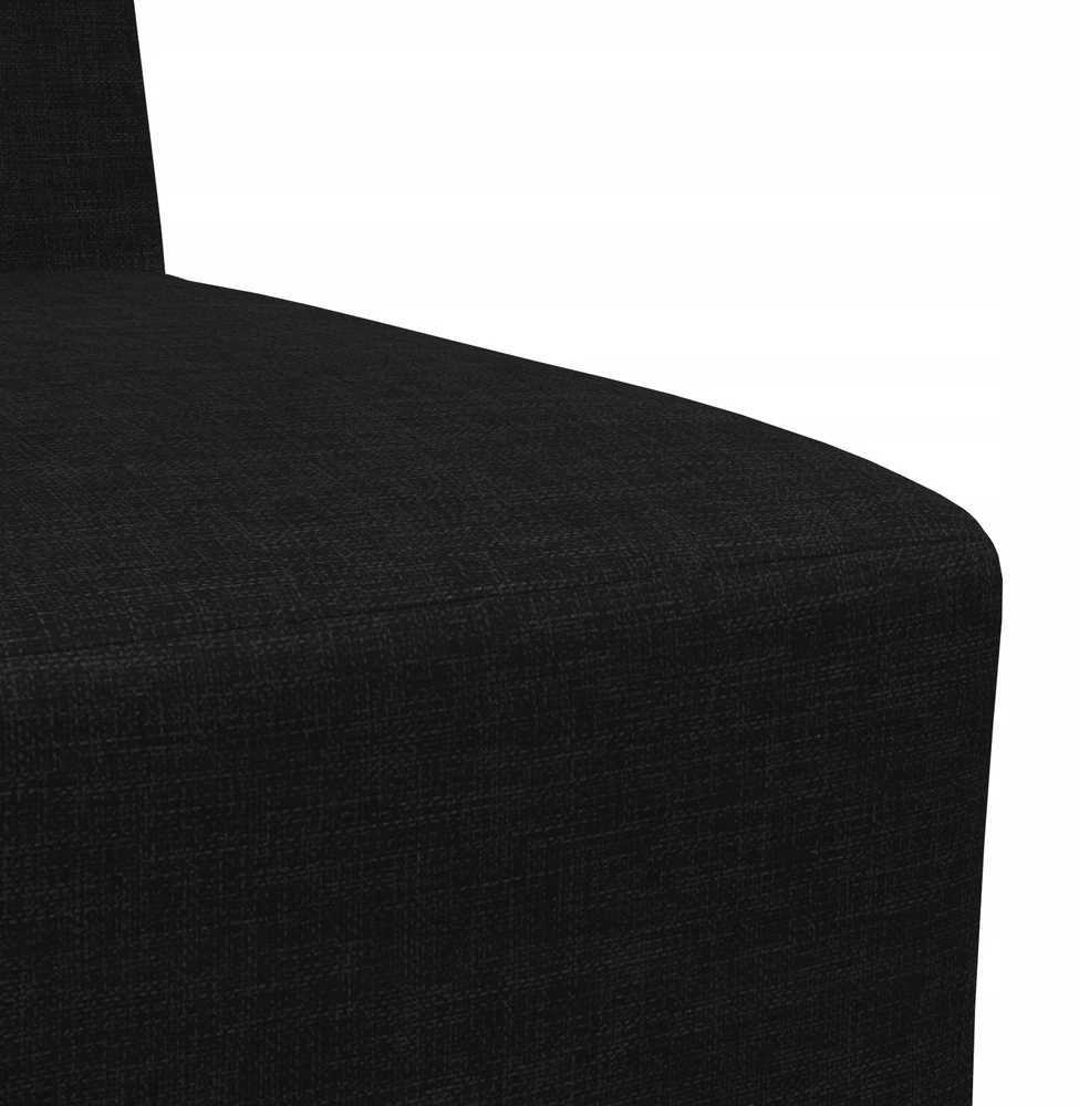 Modulinis sofa vienetas be rankų 3 vnt. Juoda audinys