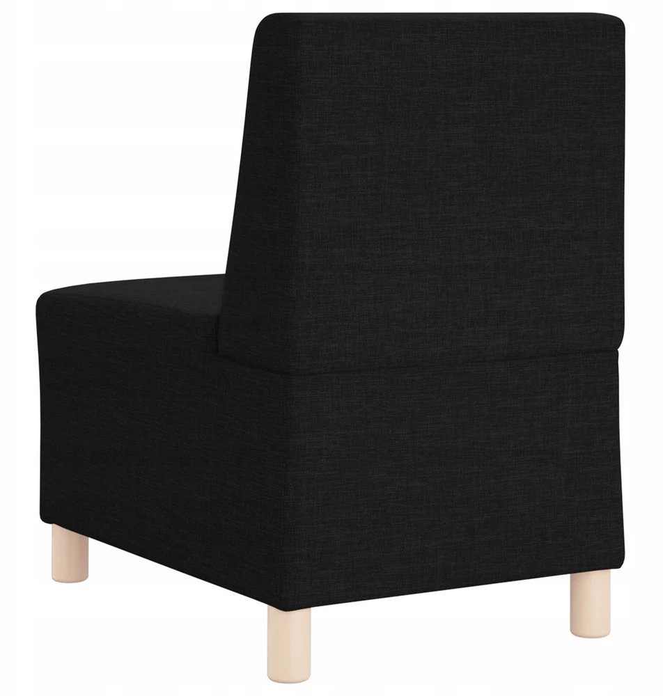 Modulinis sofa vienetas be rankų 3 vnt. Juoda audinys