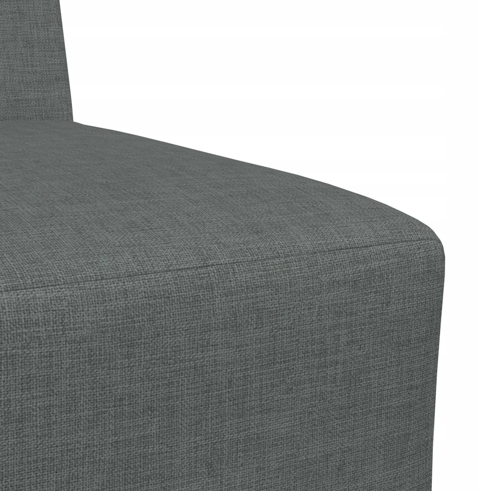 Modulinis sofa vienetas be rankų 3 vnt. Tamsiai pilka audinys