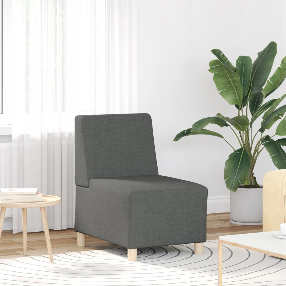 Modulinis sofa vienetas be rankų 3 vnt. Tamsiai pilka audinys