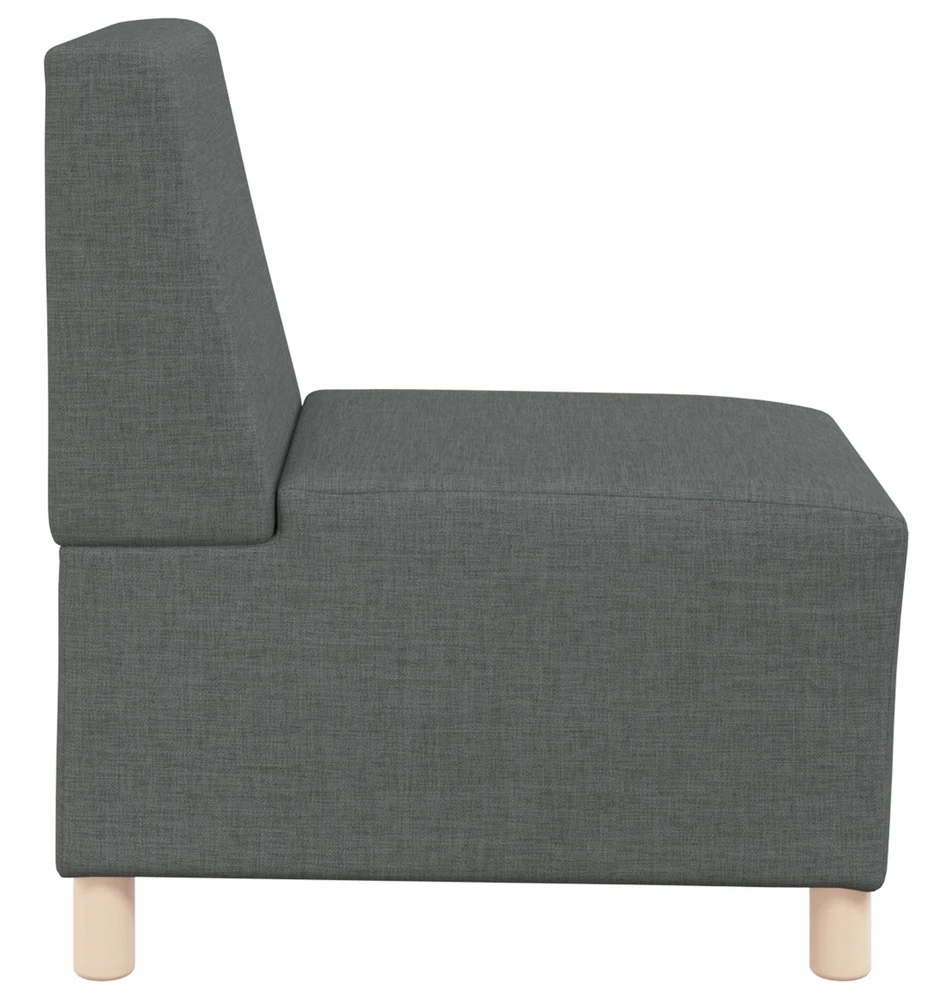 Modulinis sofa vienetas be rankų 3 vnt. Tamsiai pilka audinys