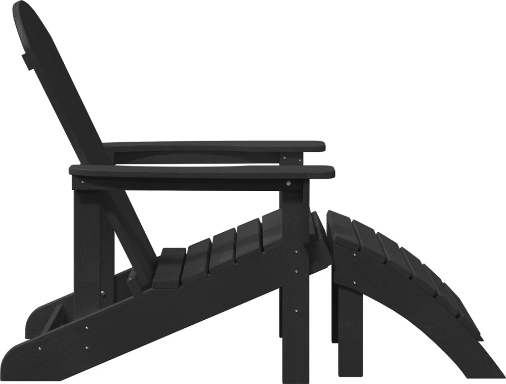 Adirondack kėdė Juoda HDPE
