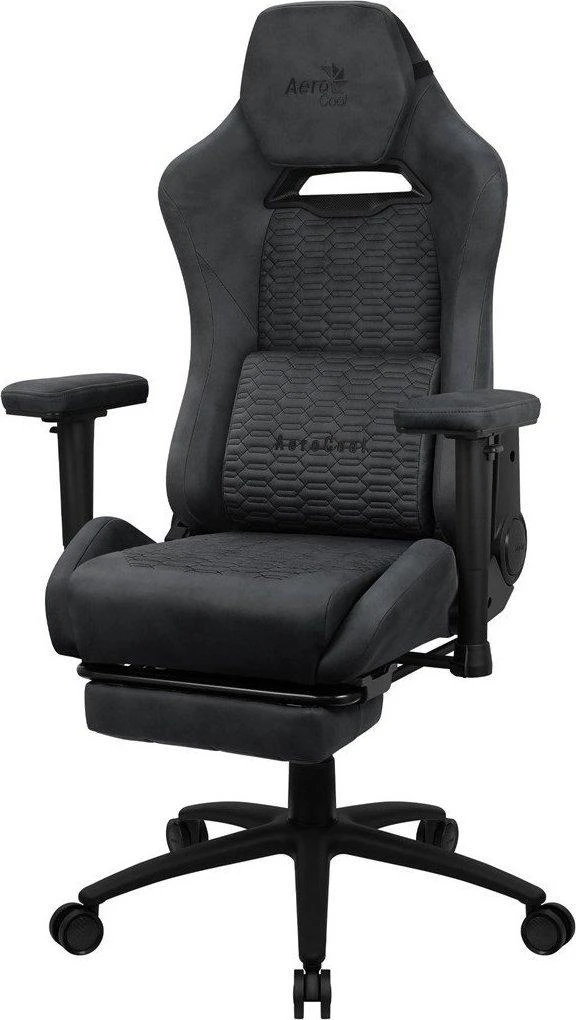 Žaidimų Kėdė - Aerocool Royal AeroSuede Paminkštinta Sėdynė Pilka