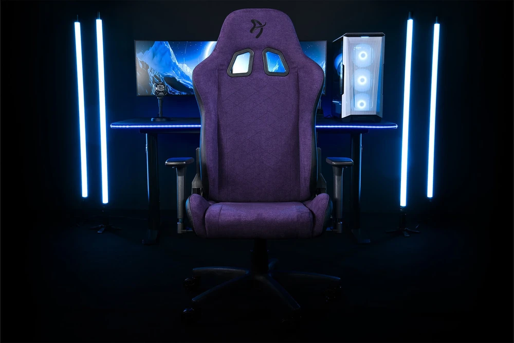 Žaidimų kėdė Arozzi Avanti SoftFabric, Violetinės spalvos