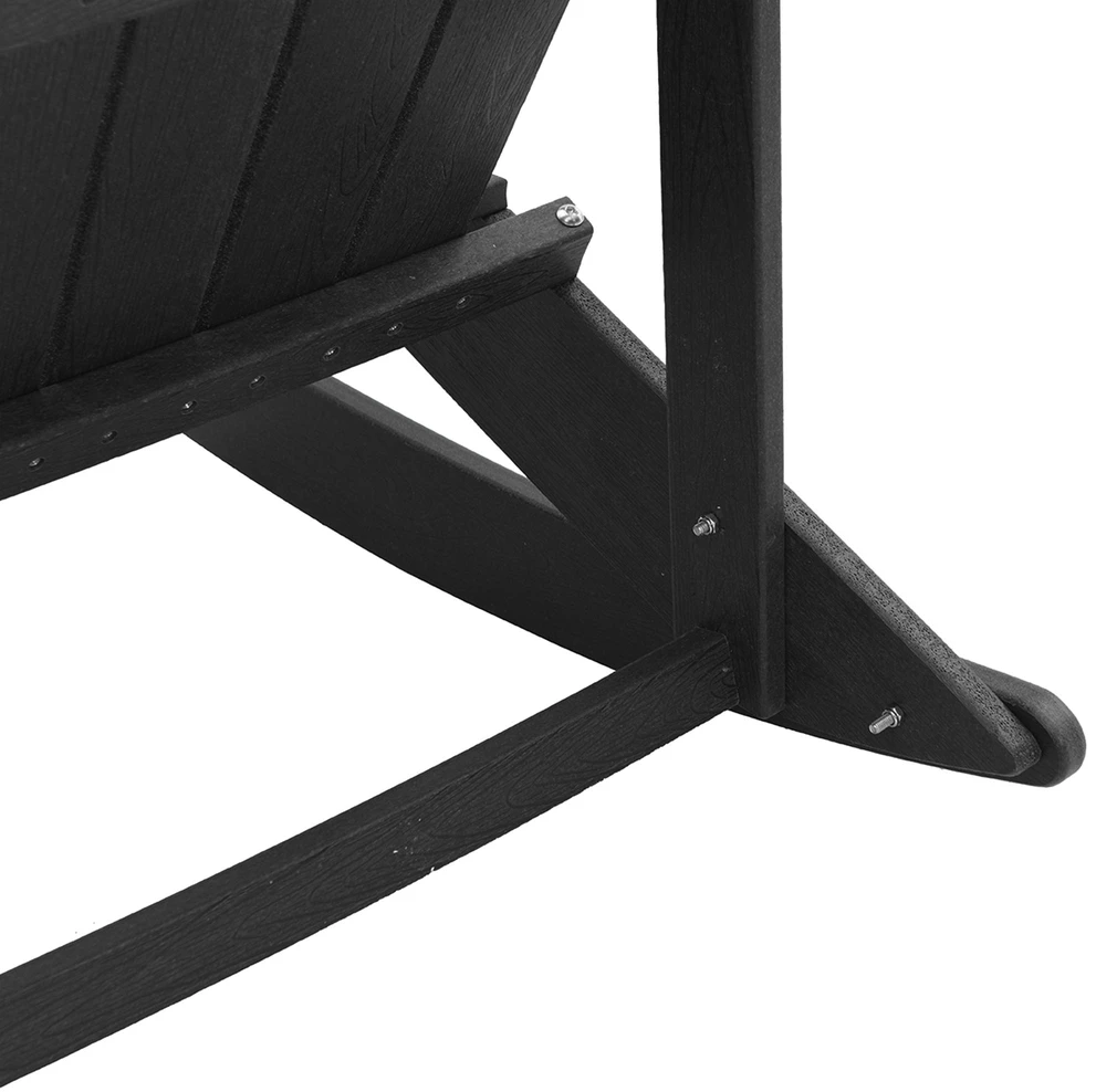 Adirondack supama kėdė Juoda HDPE