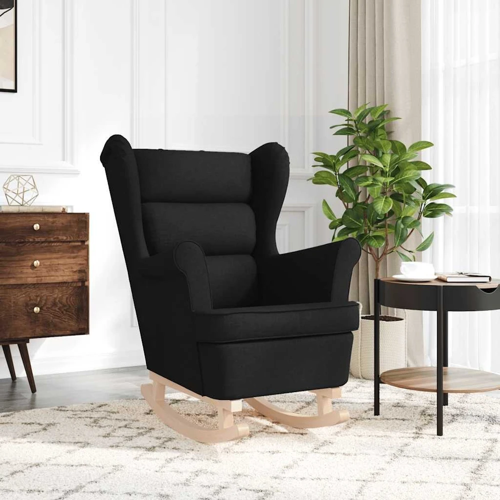 Fotelis Supama kėdė Juoda 74x90x102 cm Audinys