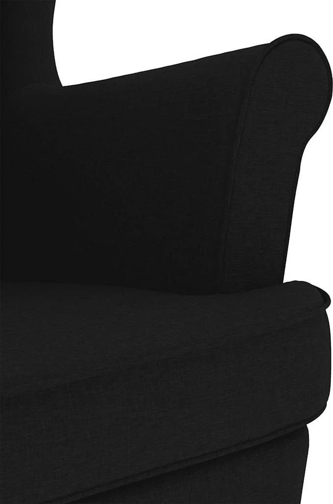 Fotelis Supama kėdė Juoda 74x90x102 cm Audinys