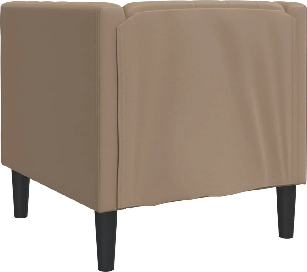 Sofa Chesterfield krėslas, kapučino spalvos, dirbtinė oda