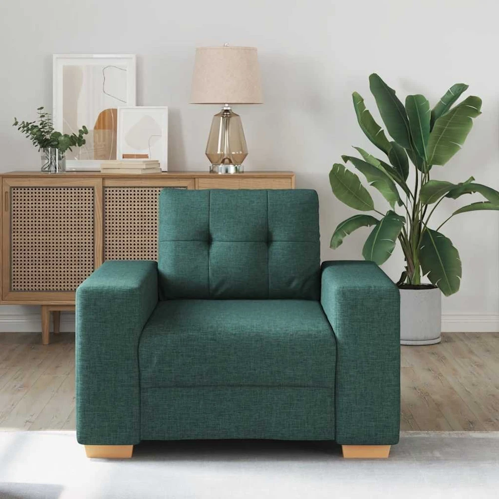 Sofa-kėdė, tamsiai žalia, 100x78x80cm, audinys