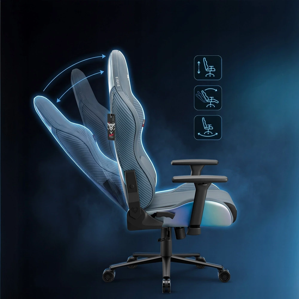 Diablo Chairs Diablo X-Horn 2.0 Normal Size Rainbow Mėlyna materiałowy mėlyna
