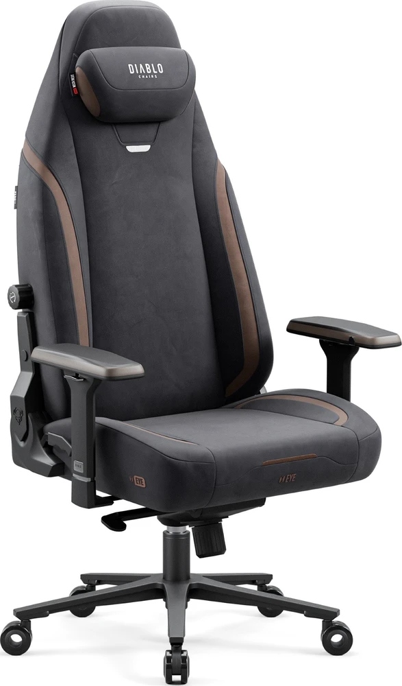 Diablo Chairs Diablo X-Eye 2.0 Normal Size Soft Juodas ergonominė kėdė