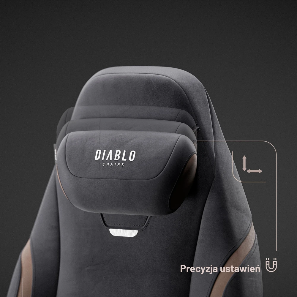 Diablo Chairs Diablo X-Eye 2.0 Normal Size Soft Juodas ergonominė kėdė