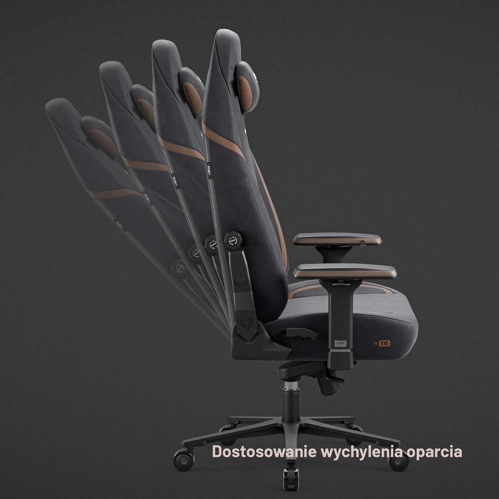 Diablo Chairs Diablo X-Eye 2.0 Normal Size Soft Juodas ergonominė kėdė