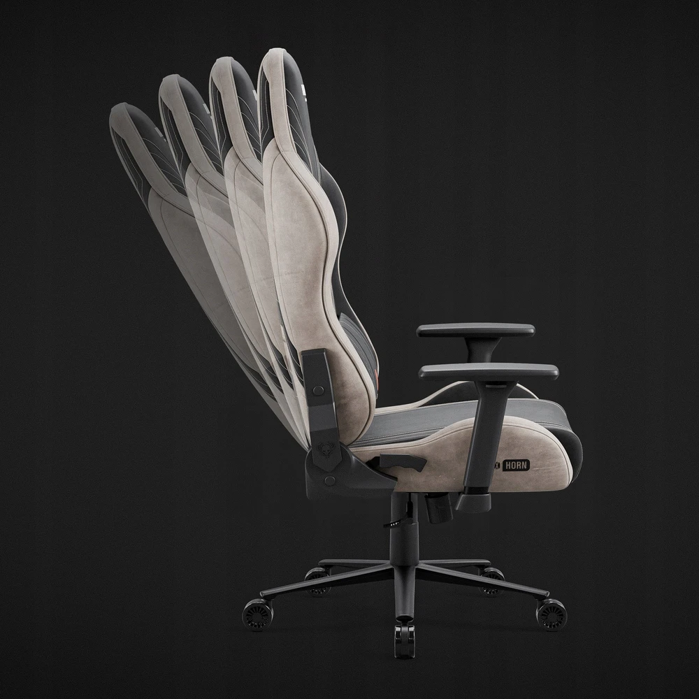 Diablo Chairs Diablo X-Horn 2.0 Fabric Normal Size Camel Juodas ergonominė kėdė