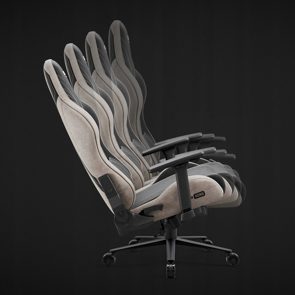 Diablo Chairs Diablo X-Horn 2.0 Fabric Normal Size Camel Juodas ergonominė kėdė