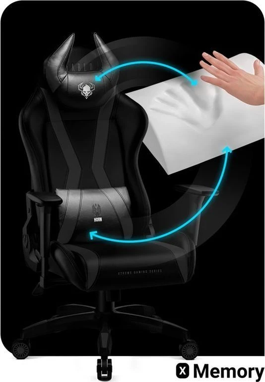 Žaidimų kėdė Diablo X-Horn 2.0 Gaming Chair Normal, Juodos spalvos