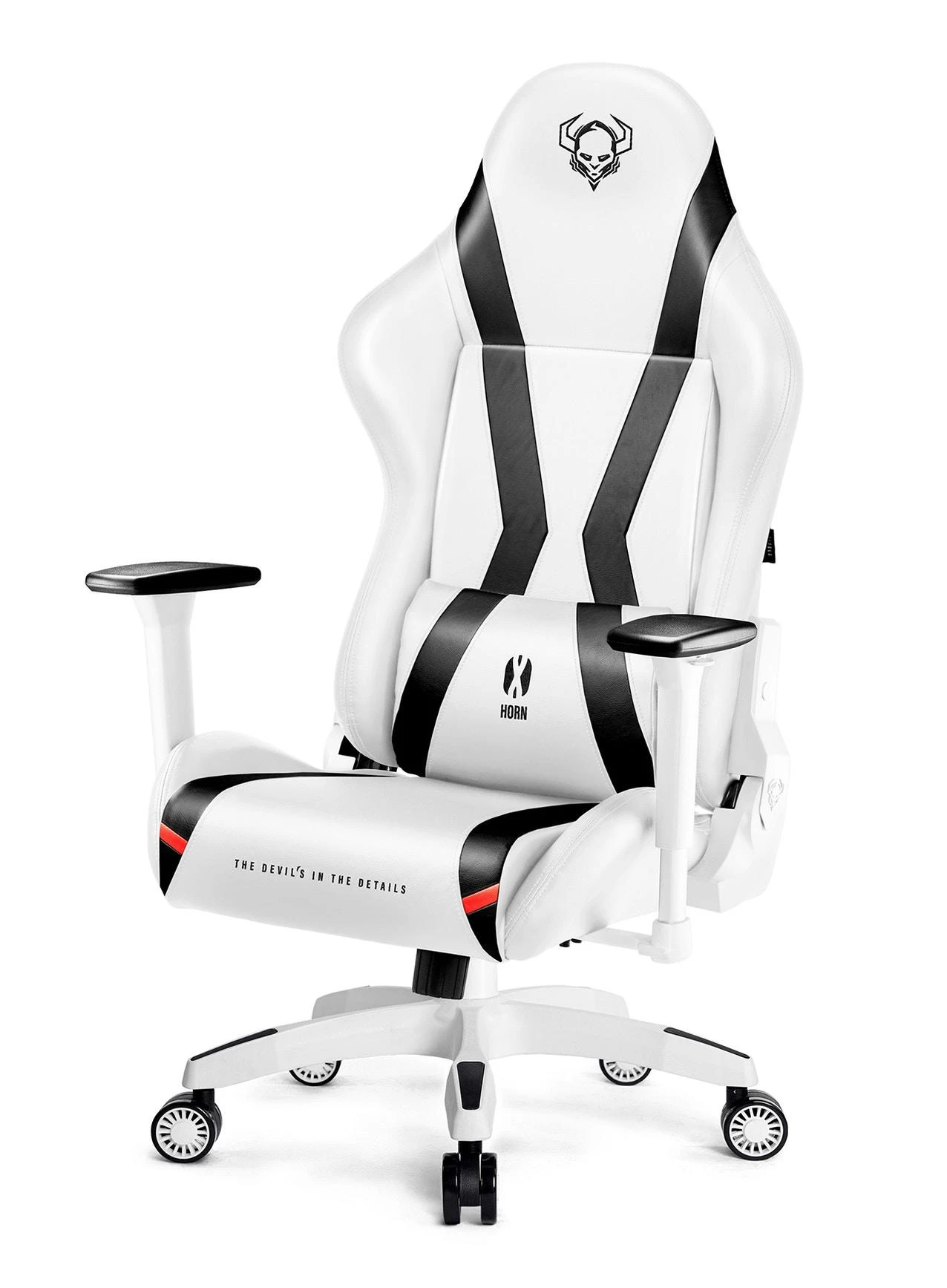 Diablo Chairs Žaidimų kėdė Diablo X-Horn 2.0 Gaming Chair King Size, Balta-juoda