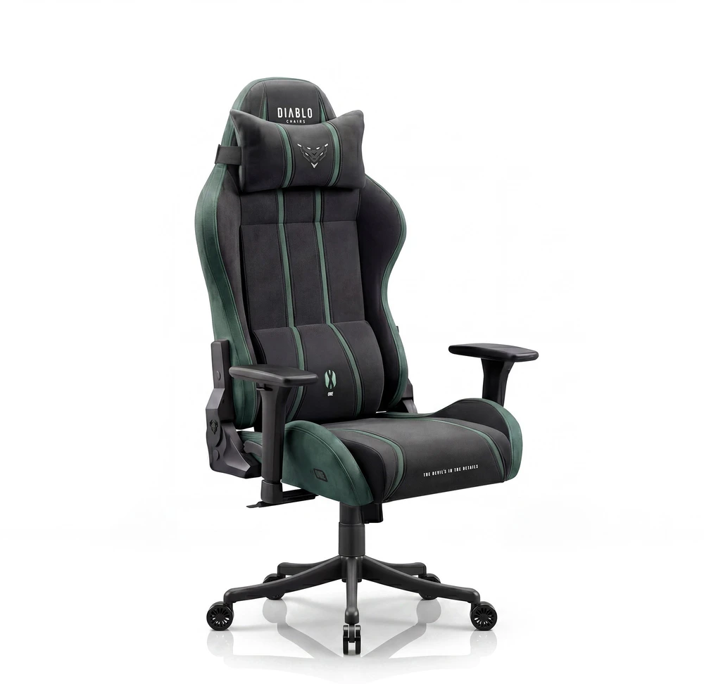 Diablo Chairs Diablo X-One 2.0 Small Size Forest Žalia medžiaginė juoda-žalia