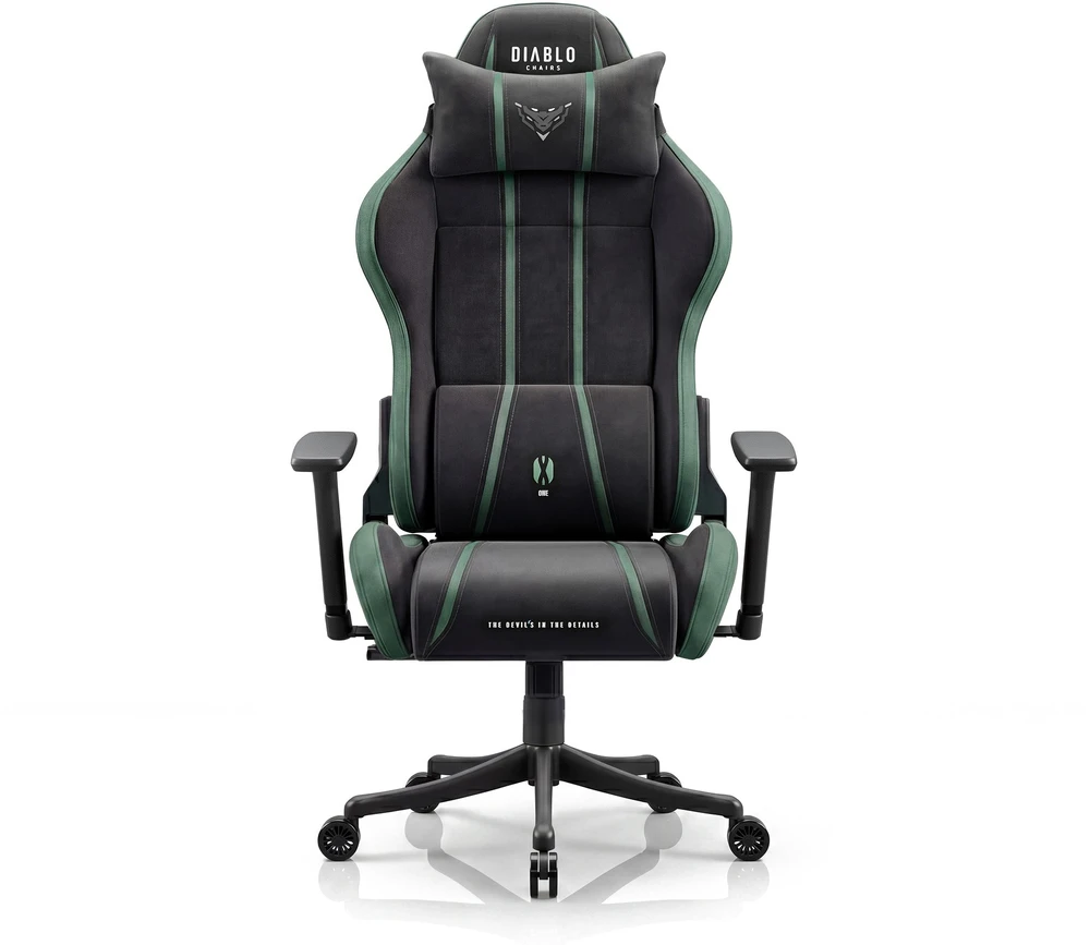 Diablo Chairs Diablo X-One 2.0 Small Size Forest Žalia medžiaginė juoda-žalia
