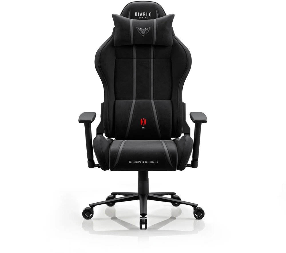 Diablo Chairs Diablo X-One 2.0 Normal Size Burned Juoda, medžiaginė juoda