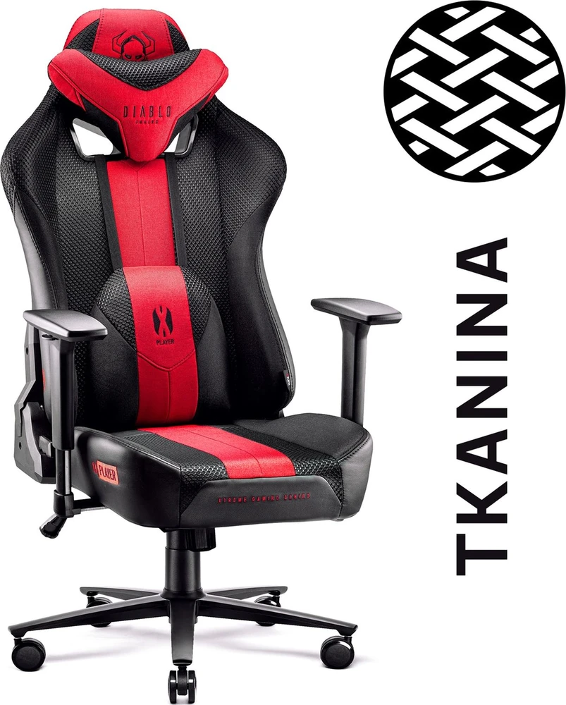 Žaidimų kėdė Diablo X-Player 2.0 Gaming Chair Normal, Juoda-raudona