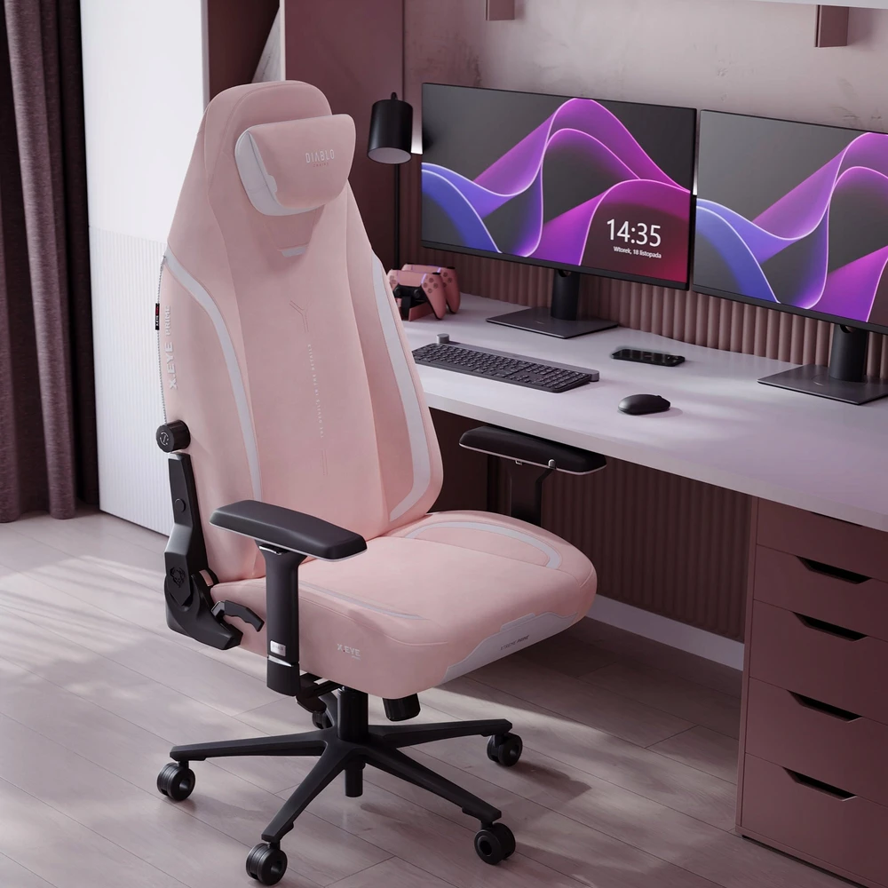 Diablo Chairs Diablo X-Eye Prime - Akira Rožinė ergonominė kėdė