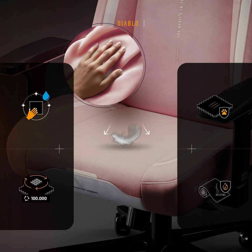 Diablo Chairs Diablo X-Eye Prime - Akira Rožinė ergonominė kėdė
