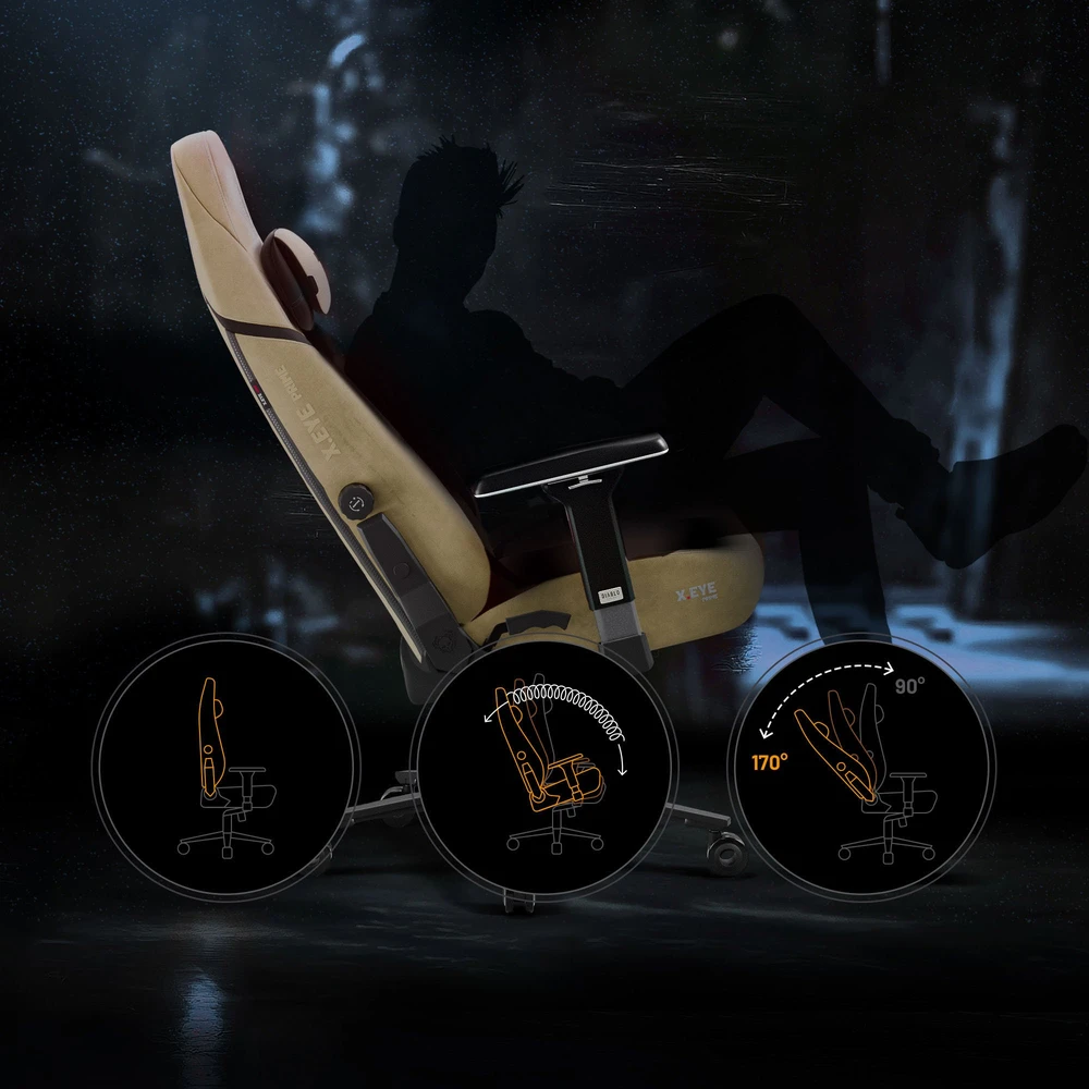 Diablo Chairs Diablo X-Eye Prime Normal Size - Broken Gold ergonominė kėdė