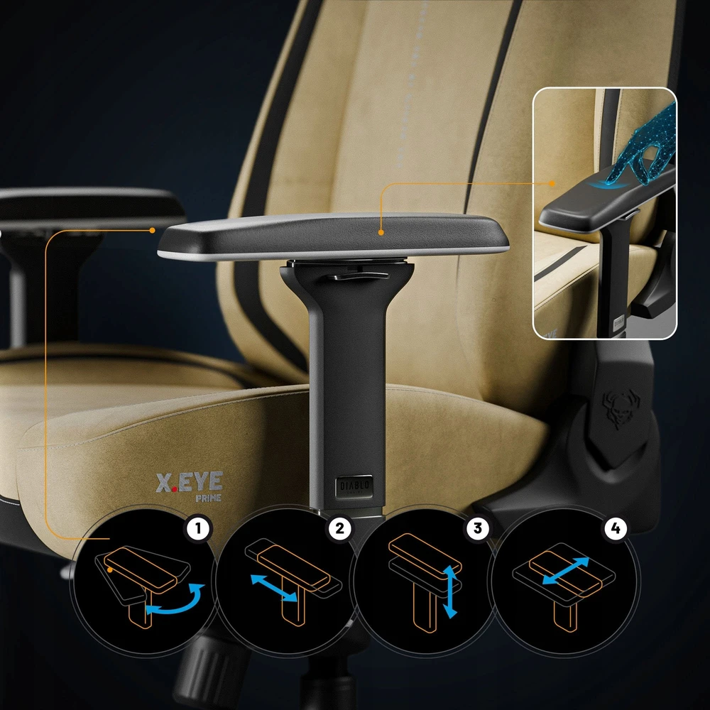 Diablo Chairs Diablo X-Eye Prime Normal Size - Broken Gold ergonominė kėdė