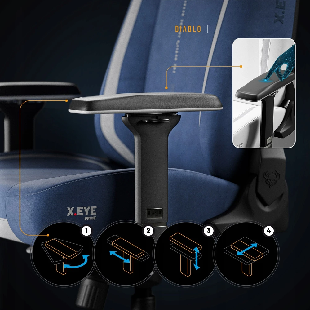 Diablo Chairs Diablo X-Eye Prime - Meta Ocean ergonominė kėdė