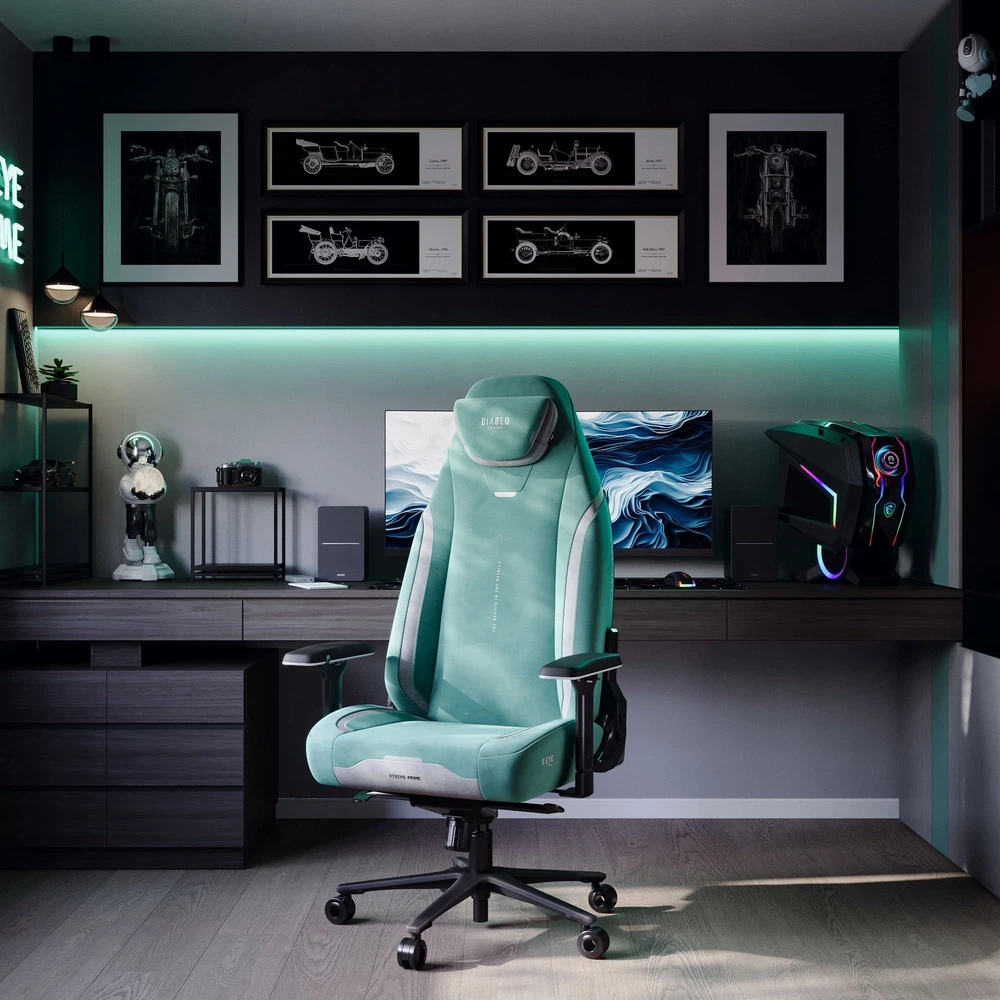 Diablo Chairs Diablo X-Eye Prime Normal Size - Mystic Mint ergonominė kėdė