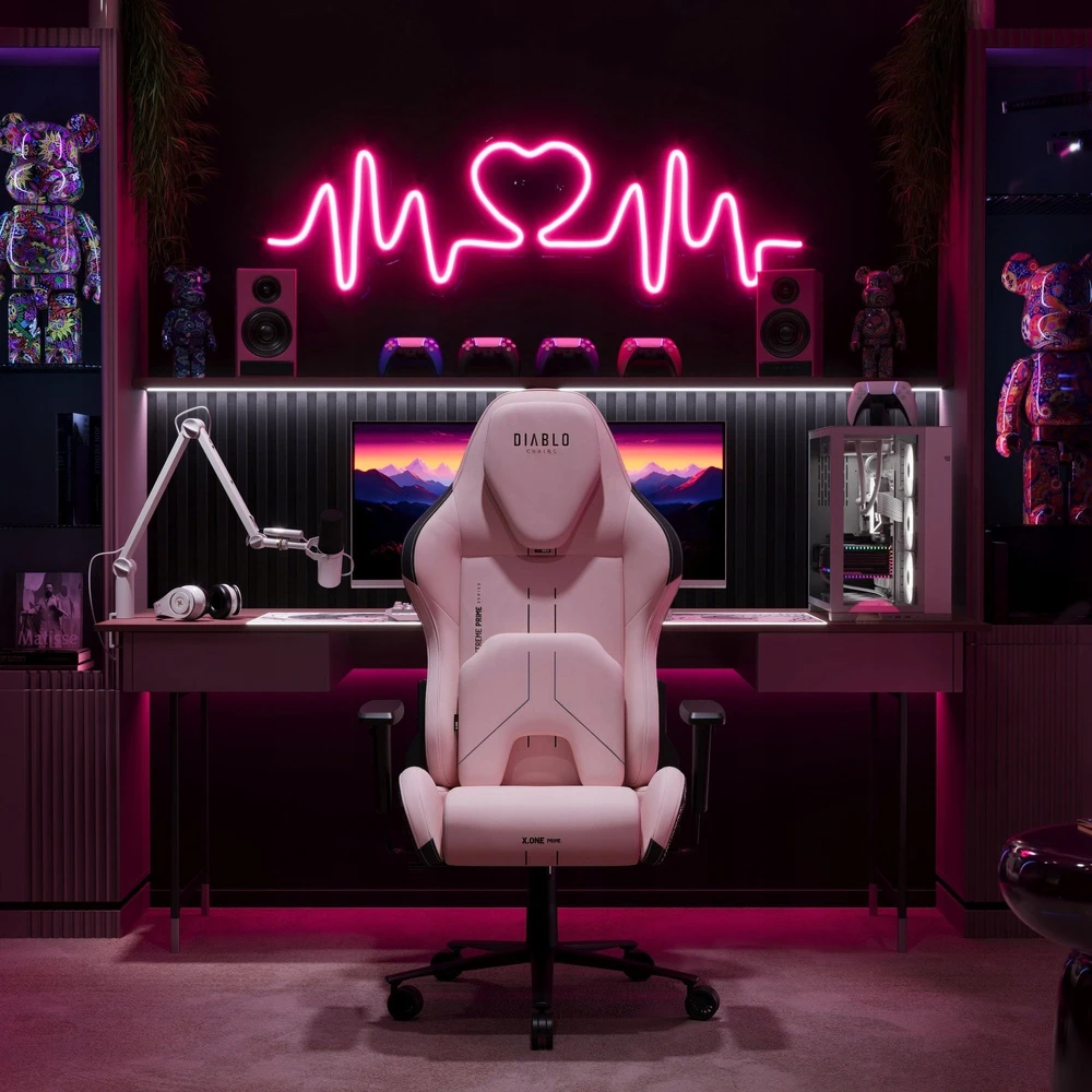 Diablo Chairs Diablo X-One Prime Normal Size - Akira Rožinė ergonominė kėdė