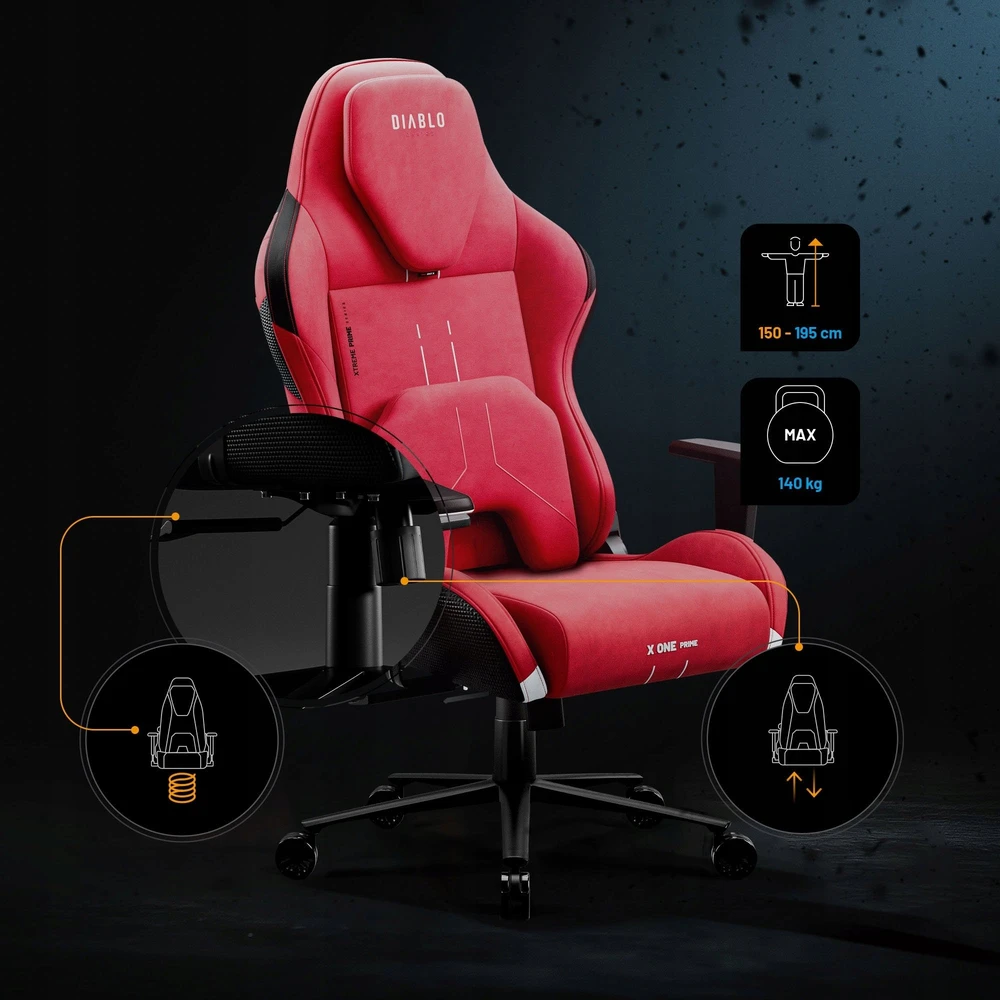 Diablo Chairs Diablo X-One Prime Normal Size - Bloody Mary ergonominė kėdė