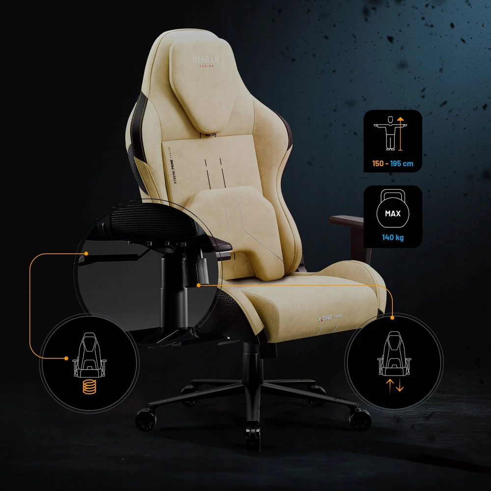 Diablo Chairs Diablo X-One Prime Normal Size - Broken Gold ergonominė kėdė