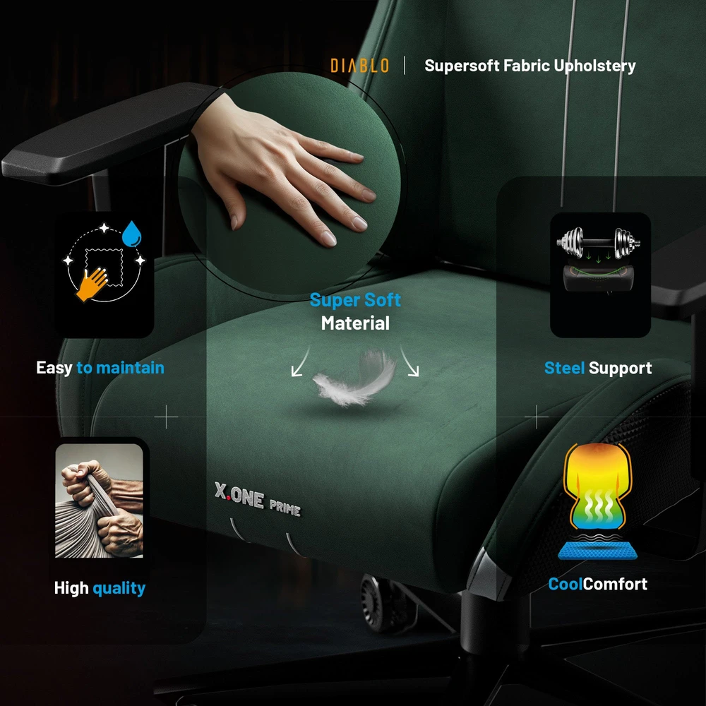Diablo Chairs Diablo X-One Prime Normal Size - Forest Žalias ergonominė kėdė