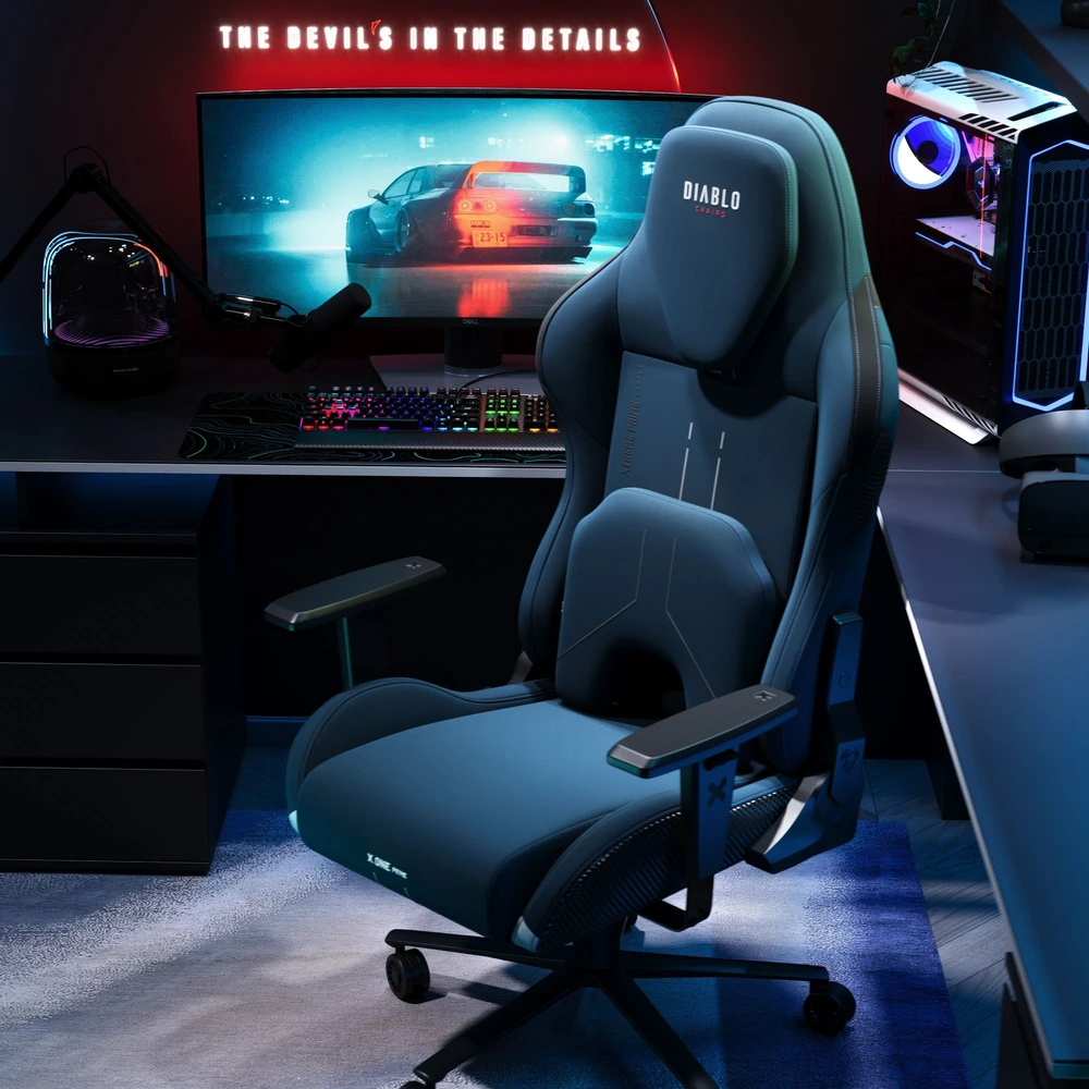Diablo Chairs Diablo X-One Prime Normal Size - Meta Ocean ergonominė kėdė