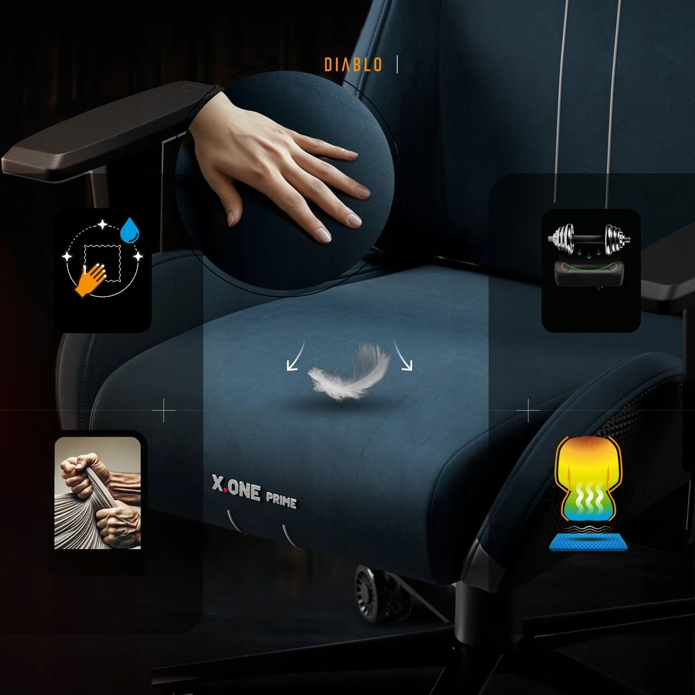 Diablo Chairs Diablo X-One Prime Normal Size - Meta Ocean ergonominė kėdė