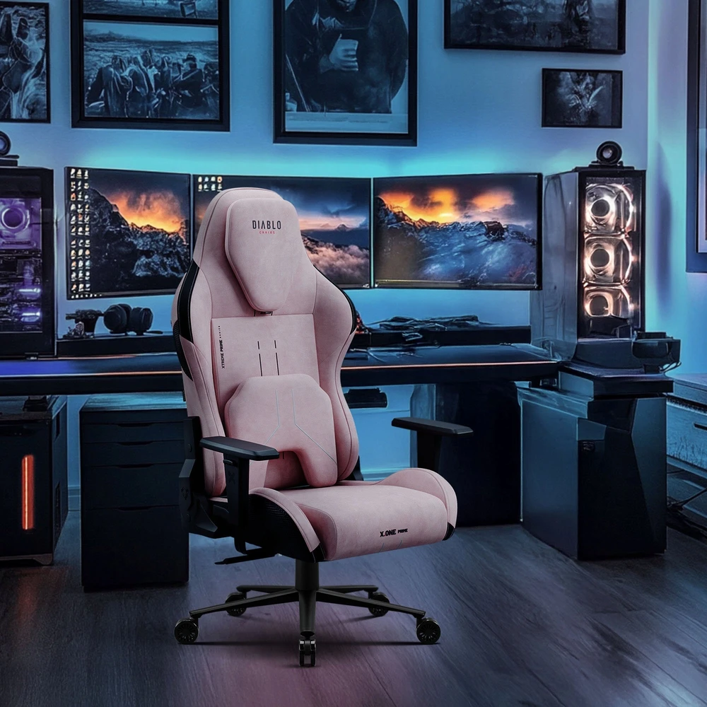 Diablo Chairs Diablo X-One Prime Normal Size - Akira Rožinė ergonominė kėdė