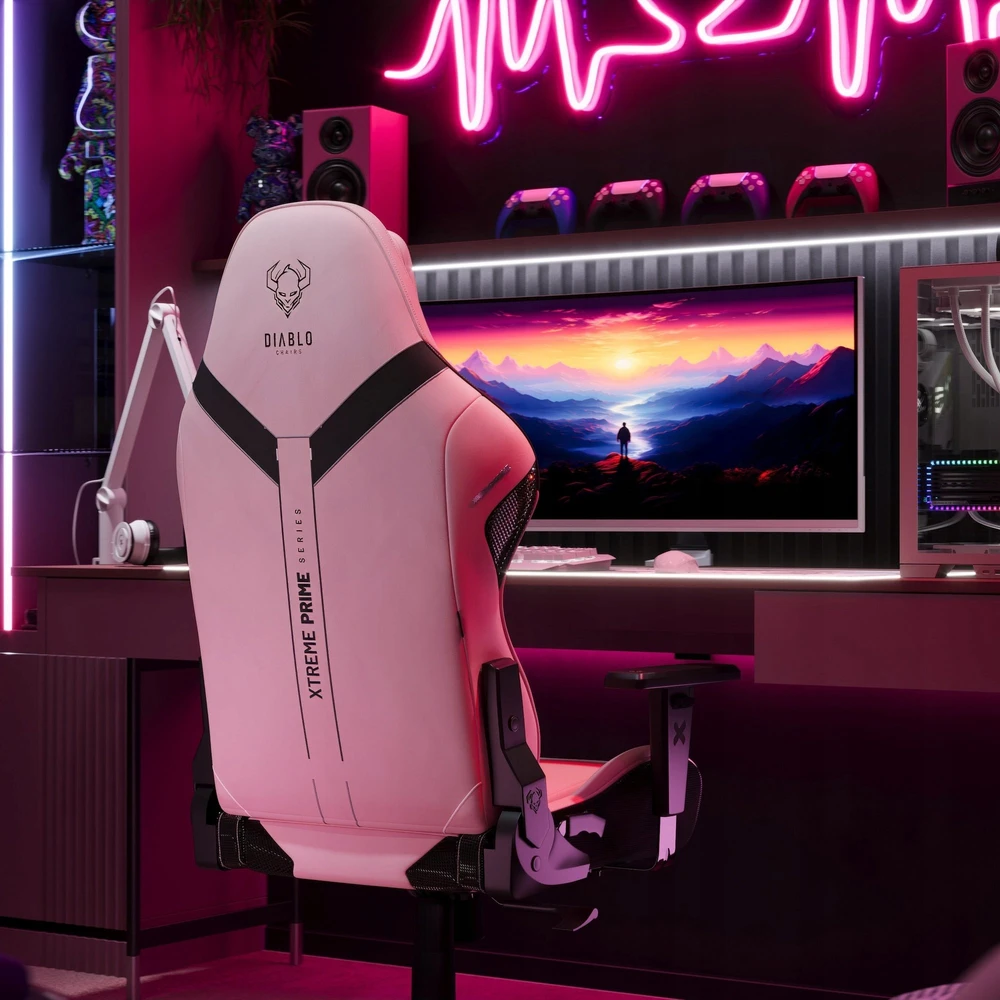 Diablo Chairs Diablo X-One Prime Normal Size - Akira Rožinė ergonominė kėdė