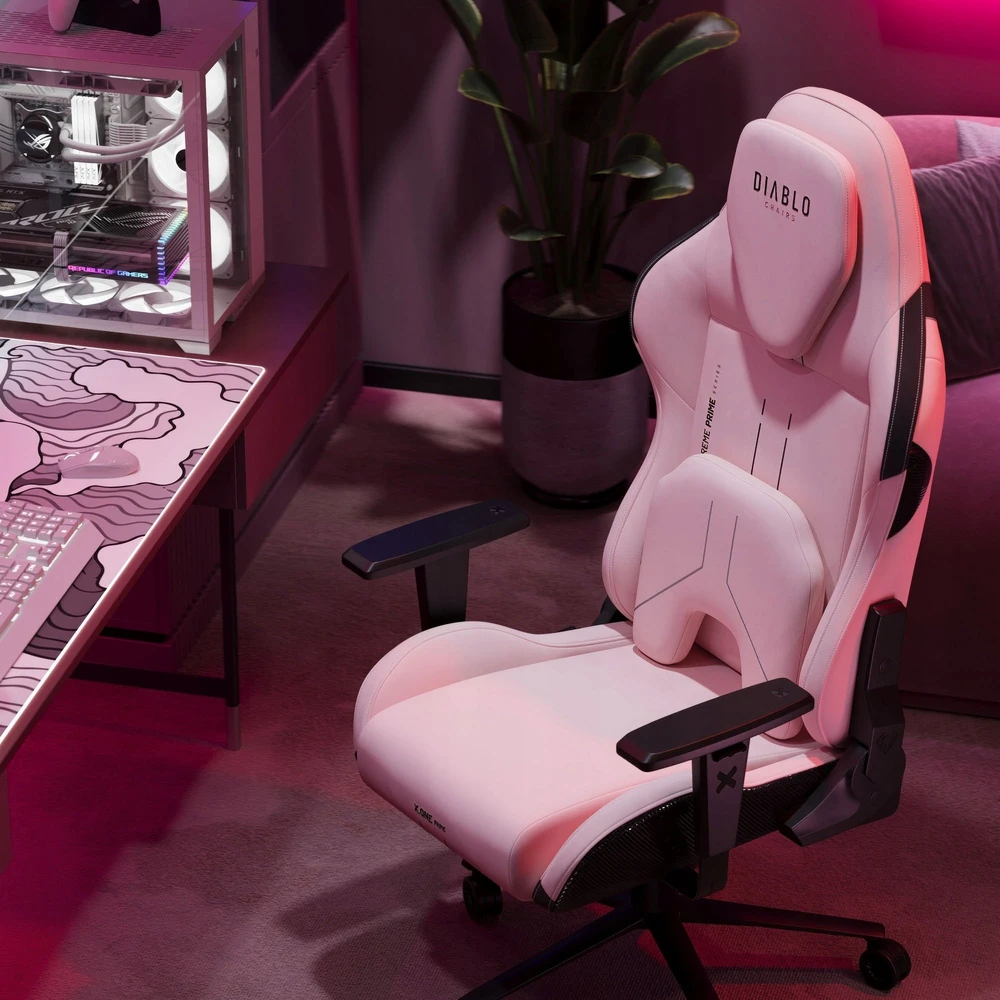 Diablo Chairs Diablo X-One Prime Normal Size - Akira Rožinė ergonominė kėdė