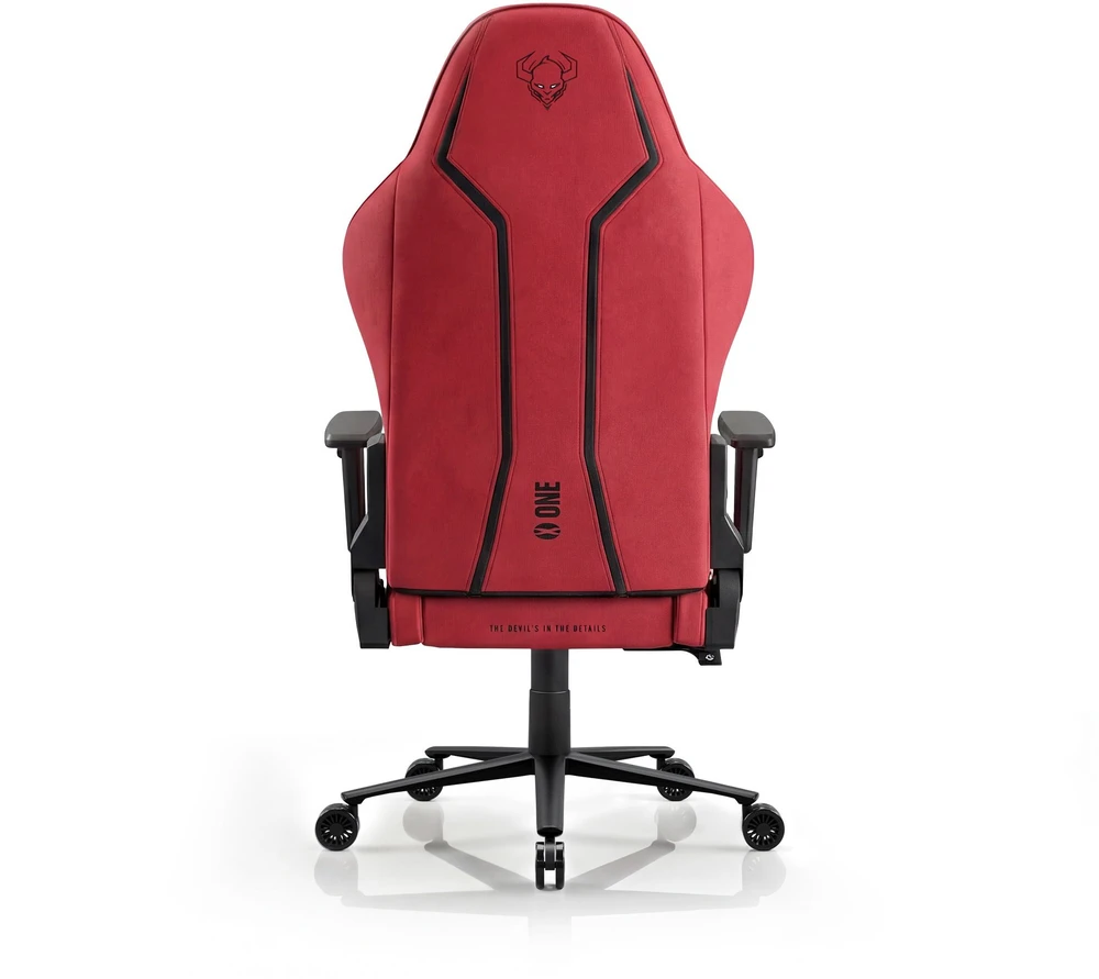Diablo Chairs Diablo X-One 2.0 Normal Size Bloody Mary materiałowy juodai-raudonas