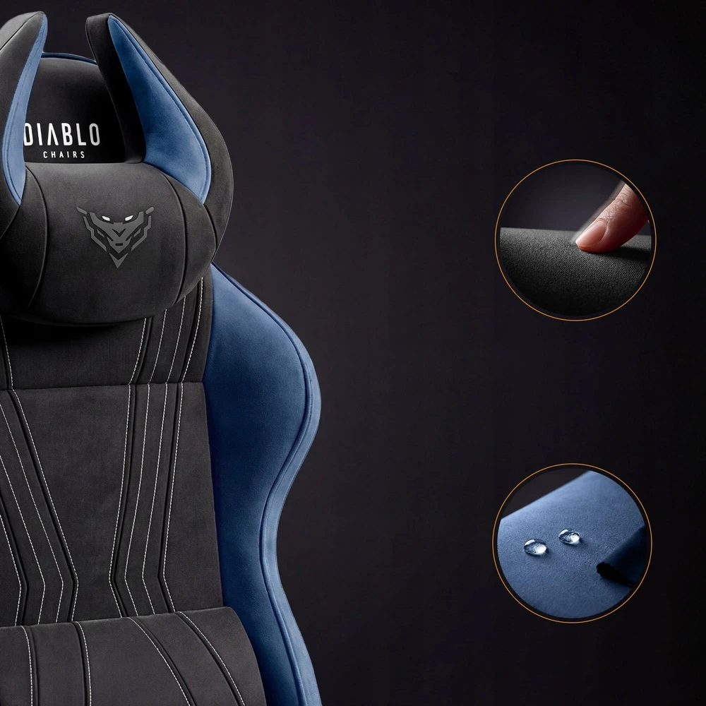 Diablo Chairs Mėlyna Diablo X-Horn 2.0 Normal Size Night Mėlyna materiałowy juoda-mėlyna