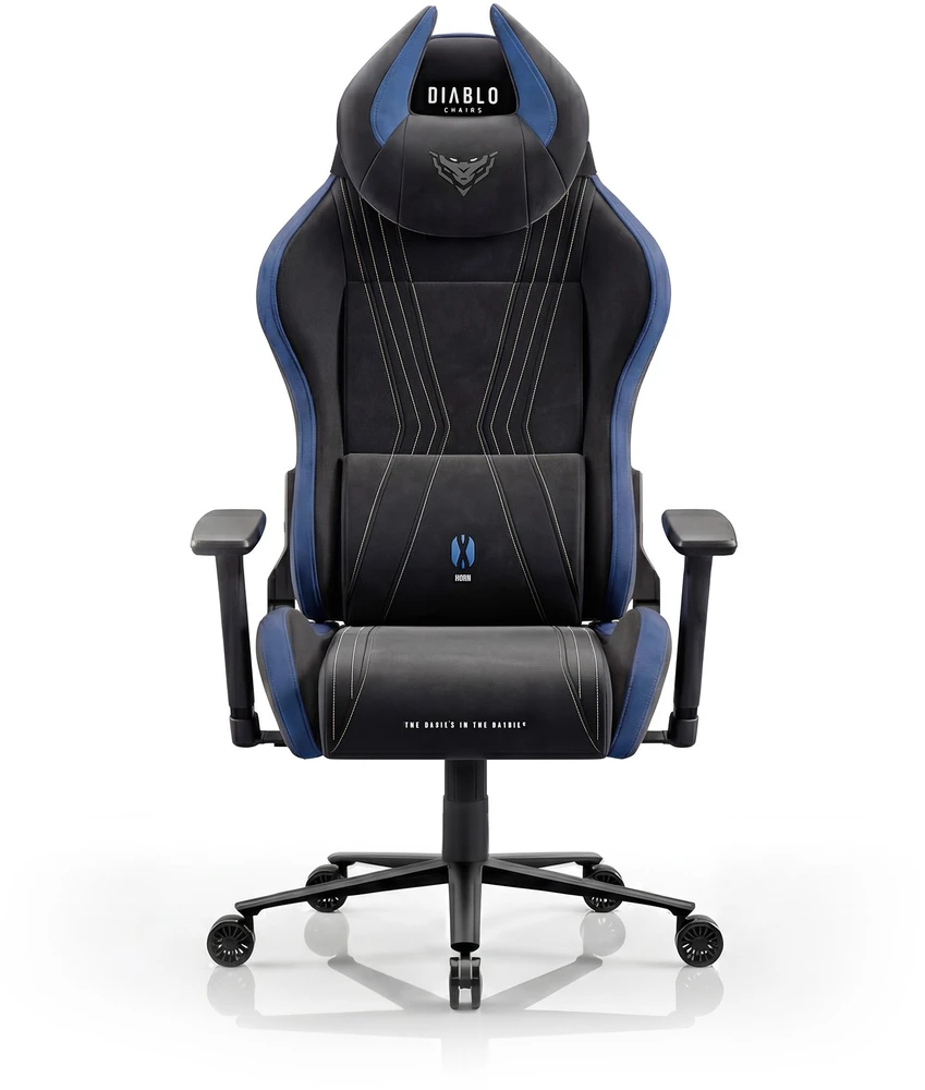 Diablo Chairs Mėlyna Diablo X-Horn 2.0 Normal Size Night Mėlyna materiałowy juoda-mėlyna