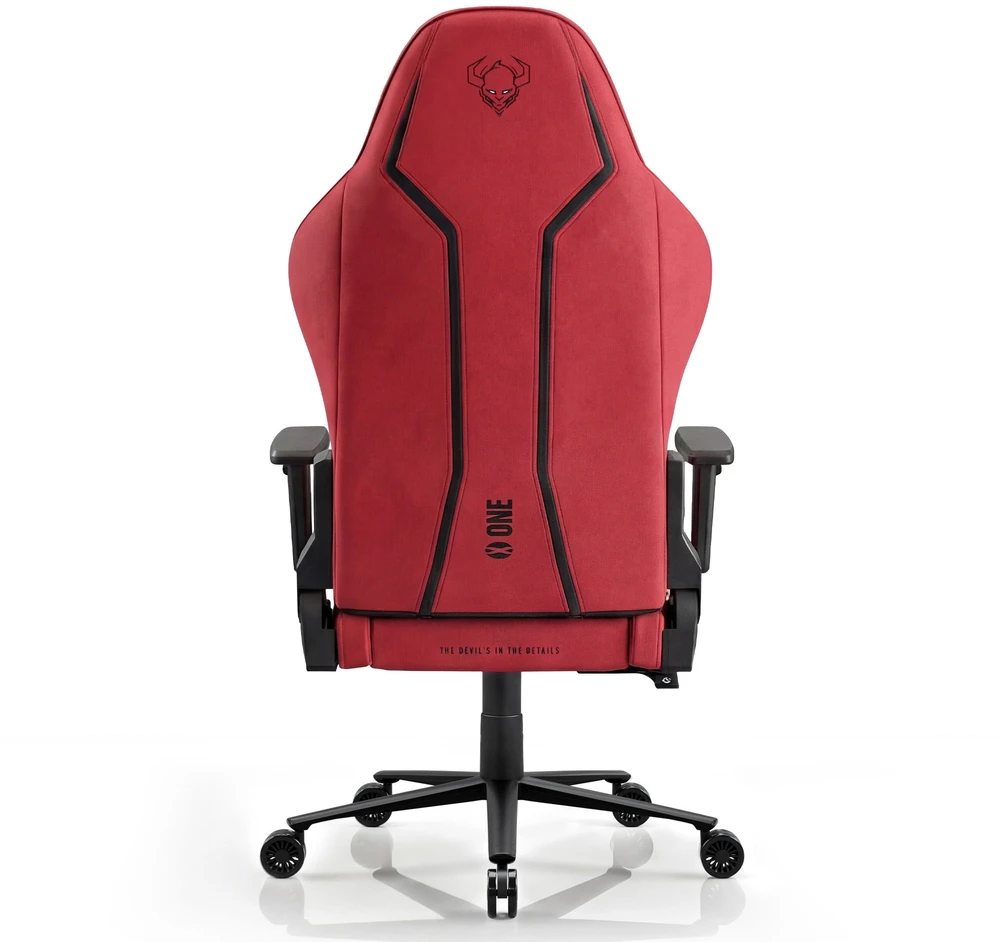 Diablo Chairs Diablo X-One 2.0 King Size Bloody Mary materiałowy juodai-raudonas