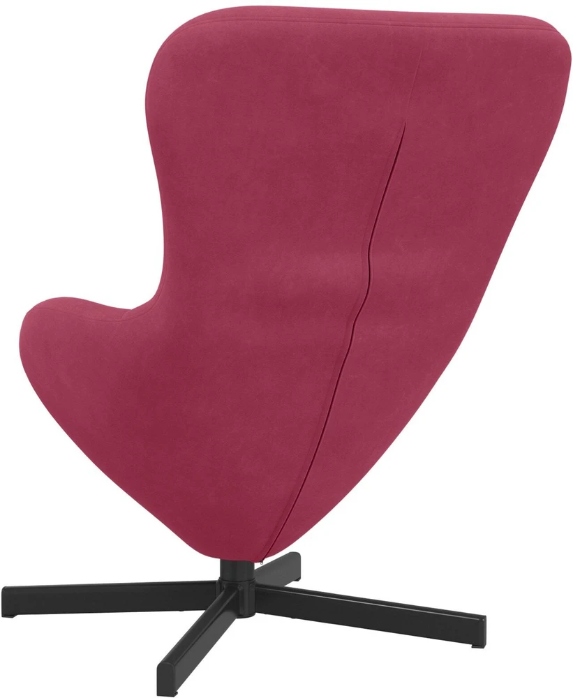 Fotelis Kiaušinio formos krėslas Vyno raudona 63 x 73 x 90 cm Aksomas