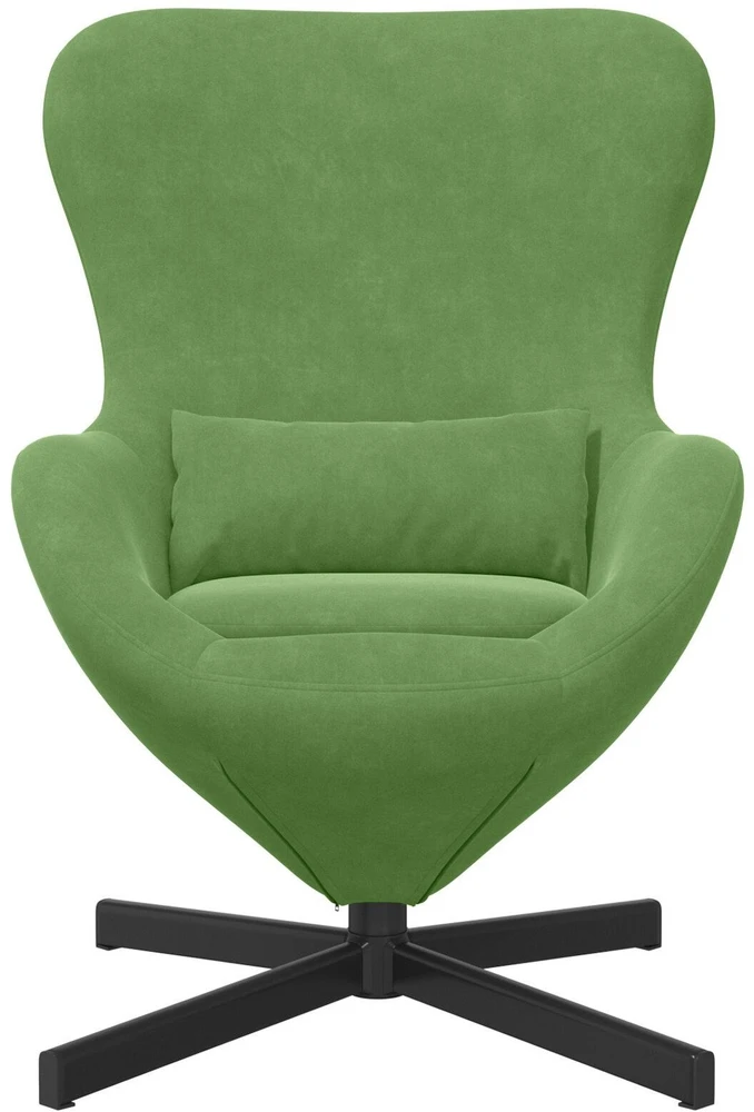 Fotelis Kiaušinio formos krėslas Šviesiai žalia 63 x 73 x 90 cm Aksomas