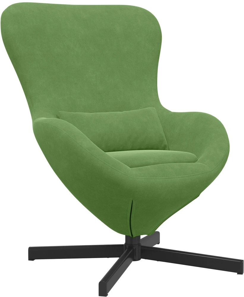 Fotelis Kiaušinio formos krėslas Šviesiai žalia 63 x 73 x 90 cm Aksomas